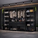 Ver imagem 1 de Guarda-roupa Closet Modulado Arizona 4 Gavetas 270cm Multimóveis Mp4784 Preto