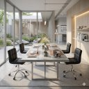 Ver imagem 4 de Kit 2 Cadeiras Office Gomos Almofadada Giratória com Rodinhas e Regulagem de Altura – Preta