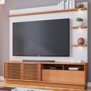 Ver imagem 1 de Estante para Tv até 70 Polegadas Campeche 1 Porta 1 Gaveta Freijó/off White Matte - Colibri