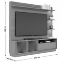 Ver imagem 4 de Estante para Tv até 70 Polegadas Campeche 1 Porta 1 Gaveta Freijó/off White Matte - Colibri