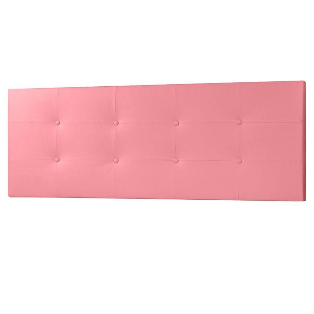 Kit Painel e Calçadeira Baú King 1,95m Berlim Suede - Pallazio Cor Rosa - 4