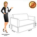 Ver imagem 6 de Sofá Namoradeira com 2 Poltronas Base de Madeira Fixa Preto Marisa Corino Preto D03 - D\'rossi