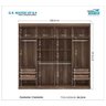 Guarda-roupa Casal Havana Master Vip 8 Portas Santos Andirá - 3