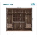 Ver imagem 3 de Guarda-roupa Casal Havana Master Vip 8 Portas Santos Andirá