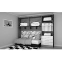 Ver imagem 2 de Guarda Roupa Modulado Solteiro 6 Portas e 3 Gavetas Bélgica/america Branco - Mopar Belgica/america -