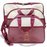 Kit Saída Maternidade 3 Pçs Mala Bolsa Frasqueira Mamãe Bebê - Vinho - 1