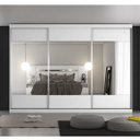 Ver imagem 1 de Guarda-Roupa Casal com Espelho 3 Portas de Correr Milano