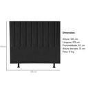 Ver imagem 3 de Cabeceira Estofada Cama Box King 195 Cm Maisa Suede Preto