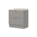 Ver imagem 2 de Balcão 2 Gavetas 80cm 100% MDF com Tampo Americana Henn