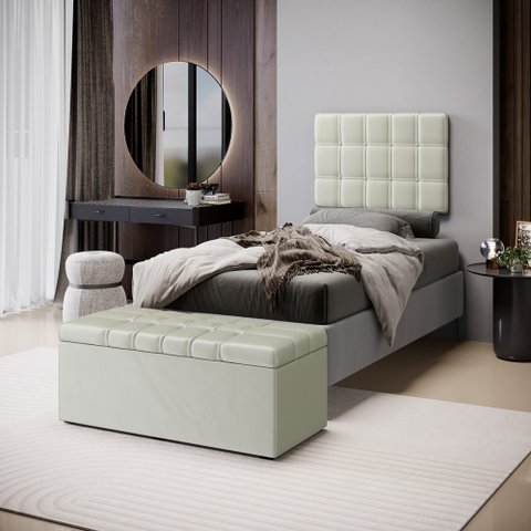 Kit Painel Rana 100 e Calçadeira Alpha Veludo Aradecor