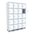 Ver imagem 1 de ROUPEIRO DE AÇO 4M 20 PORTAS PITÃO PANDIN - CINZA/BRANCO