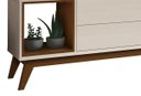 Ver imagem 4 de Rack para TV Horizon 2.2 Off White com Natural - Móveisaqui