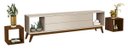 Ver imagem 3 de Rack para TV Horizon 2.2 Off White com Natural - Móveisaqui