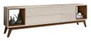 Ver imagem 1 de Rack para TV Horizon 2.2 Off White com Natural - Móveisaqui