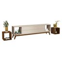 Ver imagem 3 de Rack para TV Horizon 180cm Off White com Natural - Móveisaqui
