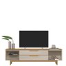 Rack para Tv até 75 Polegadas Los Angeles Linea Brasil Tauari/off White Brilho - 1