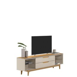 Rack para Tv até 75 Polegadas Los Angeles Linea Brasil Tauari/off White Brilho - 4