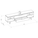 Ver imagem 2 de Rack para Tv até 75 Polegadas Los Angeles Linea Brasil Tauari/off White Brilho