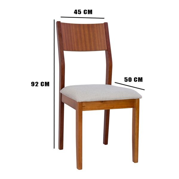Kit 4 Cadeiras 100% de Madeira Maciça Design Ferrugine - 5