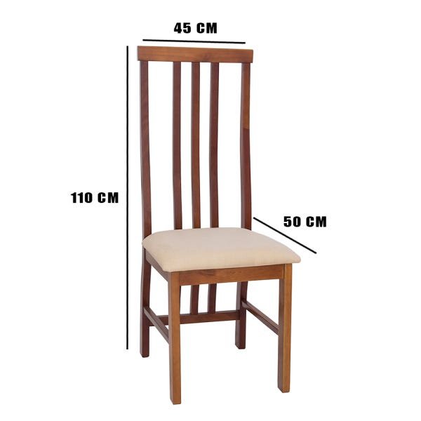 Cadeira em Madeira Maciça Assento Estofado Ferrugine Design 100% Madeira - 5