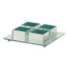 Kit Centro de Mesa Bandeja Espelhada e 4 Cachepots/Vasos Decorativos Espelhados CR Vidros - 2