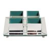 Kit Centro de Mesa Bandeja Espelhada e 4 Cachepots/Vasos Decorativos Espelhados CR Vidros - 3