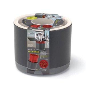 Porta Talheres Redondo - Branco