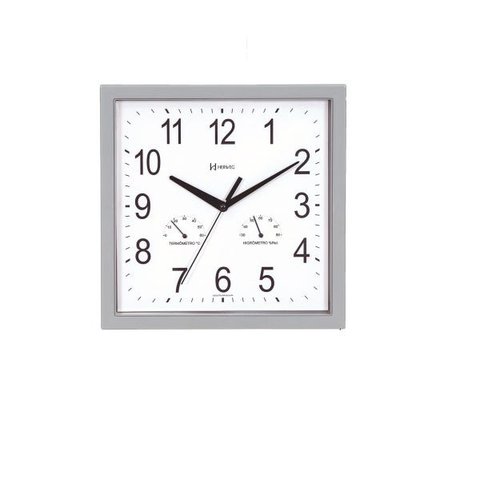 Relógio Parede Herweg 29cm Cinza Temperatura Umidade 660071