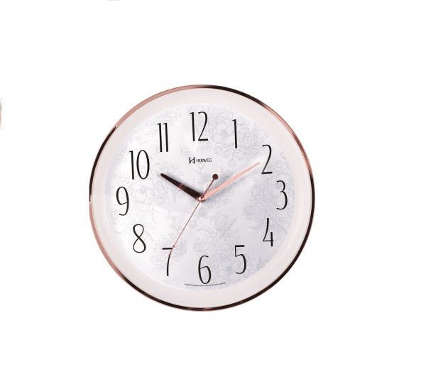 Relógio Parede Rosê Números Finos E Elegantes Herweg 6810-309