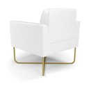 Ver imagem 2 de Poltrona Base X Industrial Dourado Marisa Corano D03 - D\'rossi Cor Branco