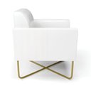 Ver imagem 5 de Poltrona Base X Industrial Dourado Marisa Corano D03 - D\'rossi Cor Branco