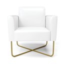 Ver imagem 4 de Poltrona Base X Industrial Dourado Marisa Corano D03 - D\'rossi Cor Branco