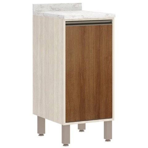 Balcão com Tampo Linea 40cm 1 Porta Mdp Luciane