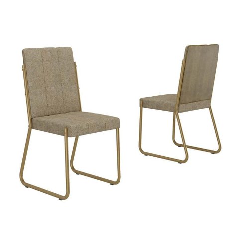 Cadeira Jantar Nina 1756 2 un Dourado/Bamboo Carraro