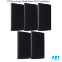 Ver imagem 3 de Kit 5 Placa 4x2 Cega Sleek Ebony- Preta Margirius Cor:preto