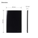 Ver imagem 4 de Kit 5 Placa 4x2 Cega Sleek Ebony- Preta Margirius Cor:preto