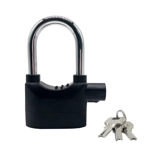 Cadeado Preto com Alarme K102bh - Safewell