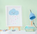 Ver imagem 3 de Quadrinho Infantil Quarto Bebê Menina Chuva de Amor Kit 4 Peças