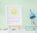 Ver imagem 2 de Quadrinho Infantil Quarto Bebê Menina Chuva de Amor Kit 4 Peças