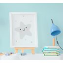 Ver imagem 4 de Quadro Decorativo Infantil Quarto Bebê Menino Chuva de Amor Kit 3 Peças