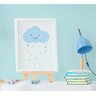 Quadro Decorativo Infantil Quarto Bebê Menino Chuva de Amor Kit 3 Peças - 3