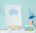 Ver imagem 3 de Quadro Decorativo Infantil Quarto Bebê Menino Chuva de Amor Kit 3 Peças