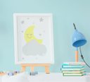 Ver imagem 2 de Quadro Decorativo Infantil Quarto Bebê Menino Chuva de Amor Kit 3 Peças