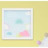 Quadro Infantil Quarto Bebê Menina Balão Nuvem Arco-Íris Kit 3 Peças - 2