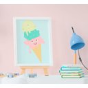 Ver imagem 4 de Kit Quadro Infantil Bebê Menina Doces Sorvete Cupcake 3 Peças