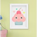 Ver imagem 3 de Kit Quadro Infantil Bebê Menina Doces Sorvete Cupcake 3 Peças