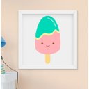 Ver imagem 4 de Quadro Decorativo Infantil Quarto Bebê Menina Doces Picolé Sorvete Kit 3 Peças