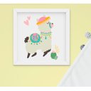 Ver imagem 3 de Kit Quadro Infantil Bebê Menina Lhama e Cacto 3 Peças