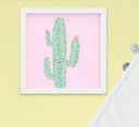 Ver imagem 2 de Kit Quadro Infantil Bebê Menina Lhama e Cacto 3 Peças