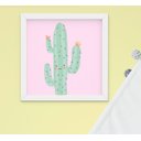 Ver imagem 2 de Kit Quadro Infantil Bebê Menina Lhama e Cacto 3 Peças